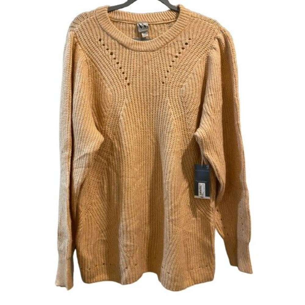 Women's XXL Sweater Worthington Peach Pull-over Long Sleeve Crewneck